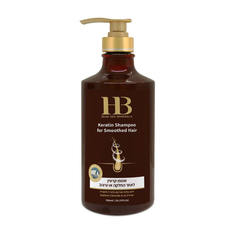 H&B Dead Sea Minerals Šampon pro hladké vlasy s Keratinem 780 ml H&B Dead Sea Minerals
