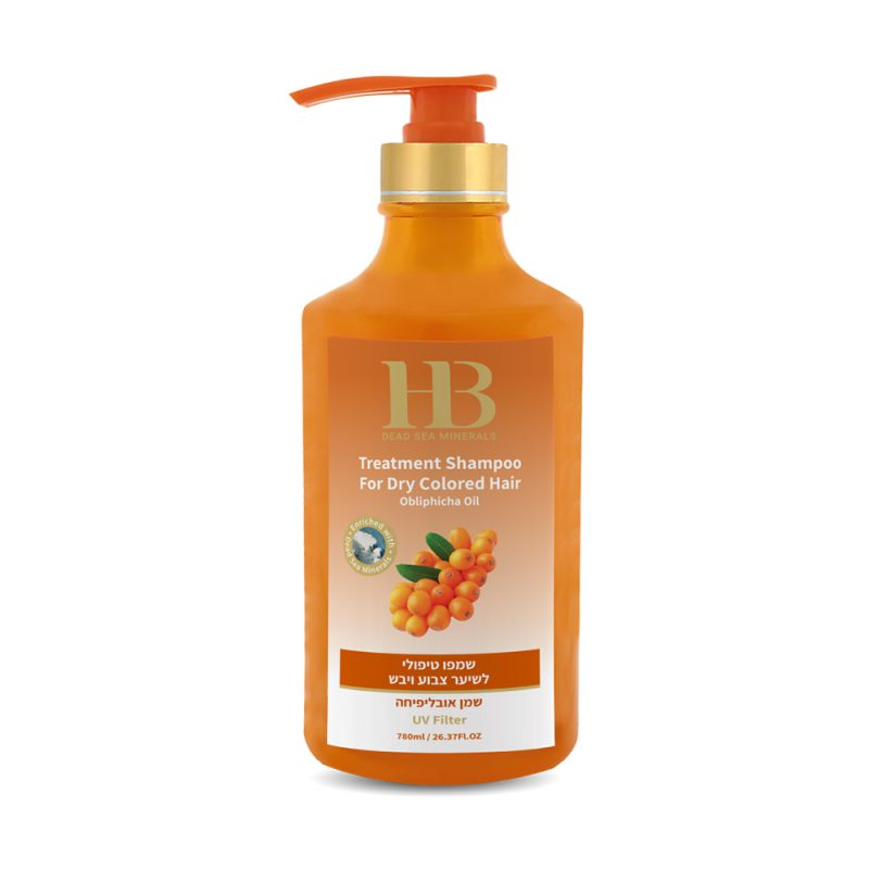 H&B Dead Sea Minerals Šampon pro suché a barvené vlasy s Rakytníkem 780 ml H&B Dead Sea Minerals