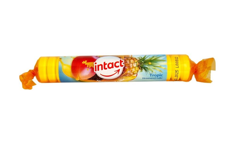 Intact Hroznový cukr tropic rolička 40 g Intact