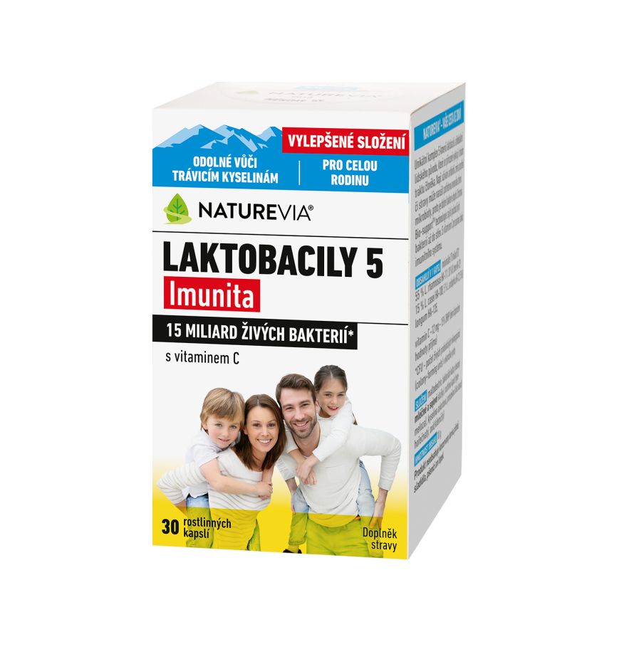 NatureVia Laktobacily 5 Imunita 30 kapslí NatureVia