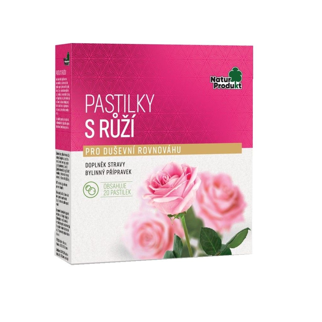 Naturprodukt Pastilky s růží 20 pastilek Naturprodukt