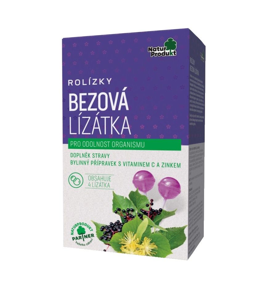 Naturprodukt Rolízky bezová lízátka 4 ks Naturprodukt