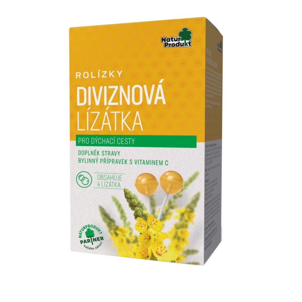 Naturprodukt Rolízky diviznová lízátka 4 ks Naturprodukt