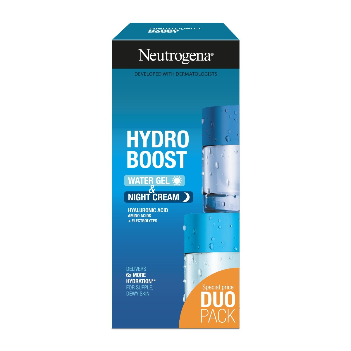 Neutrogena Hydro Boost DuoPack pleťový gel + noční krém 2x50 ml Neutrogena