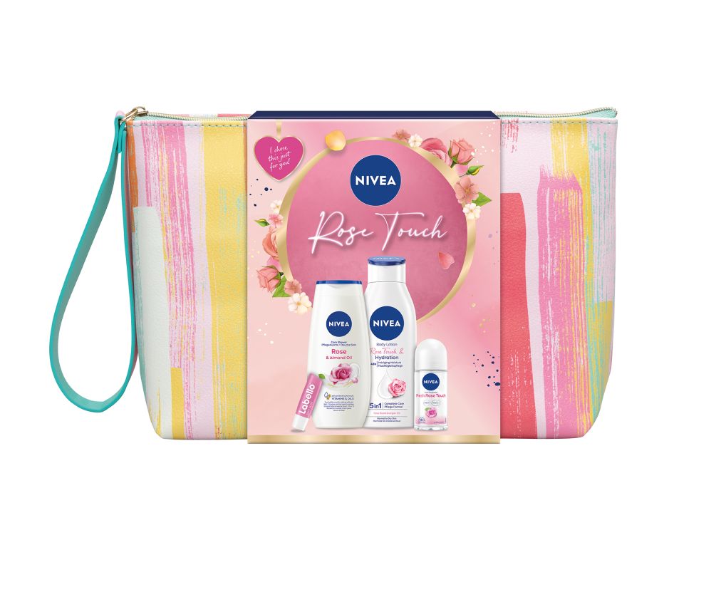 Nivea Bag Rose Touch dárkový set Nivea