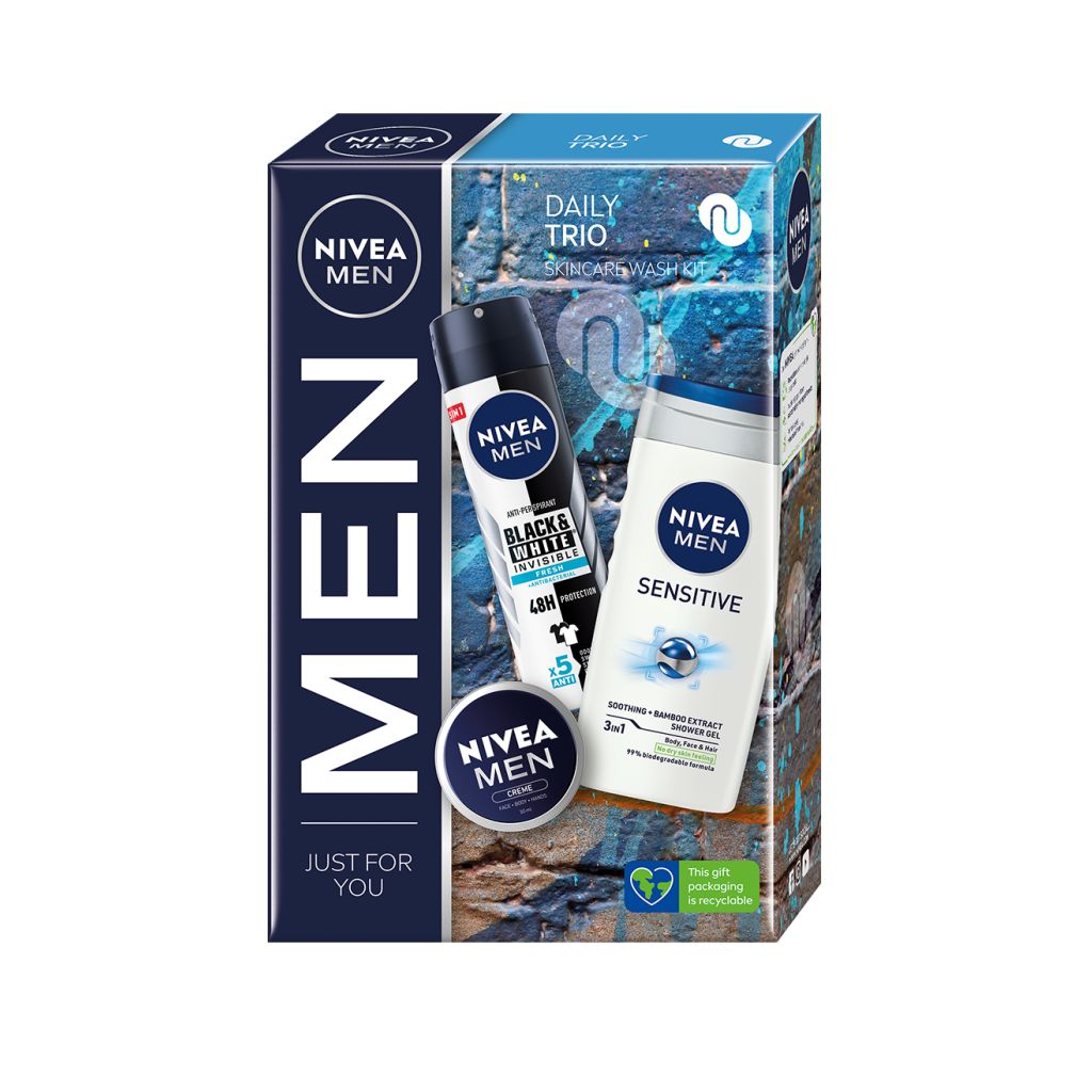 Nivea Men Box Daily Trio dárkový set Nivea