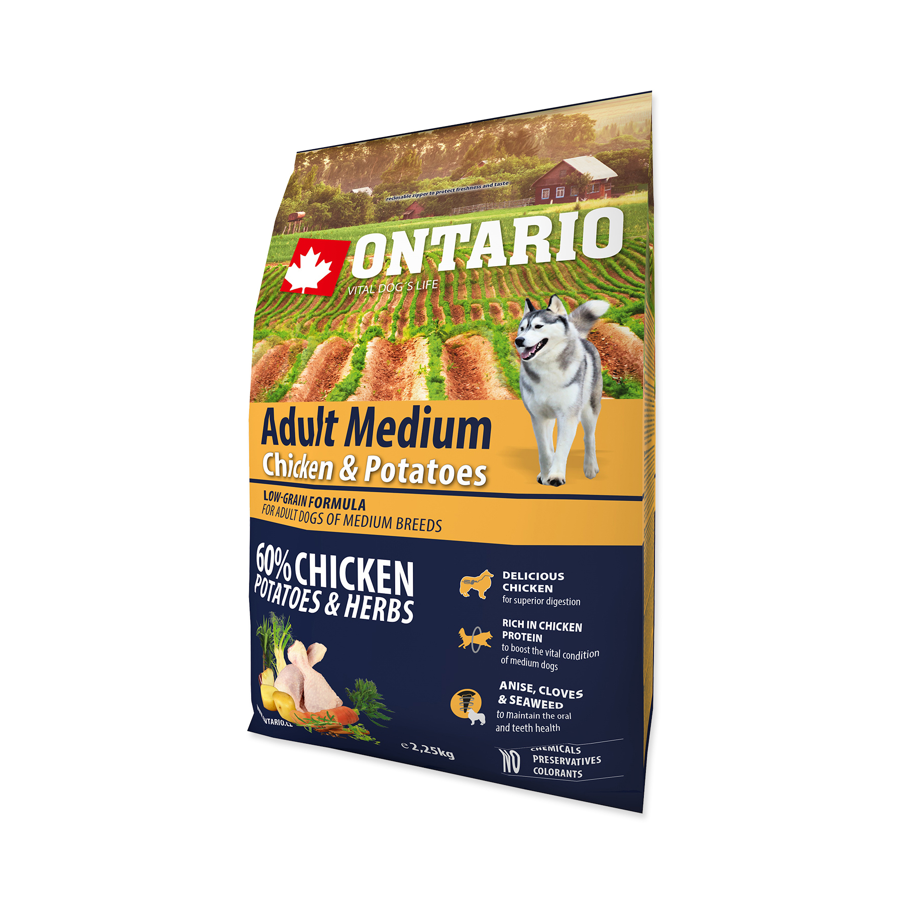 Ontario Adult Medium Chicken&Potatoes granule 2