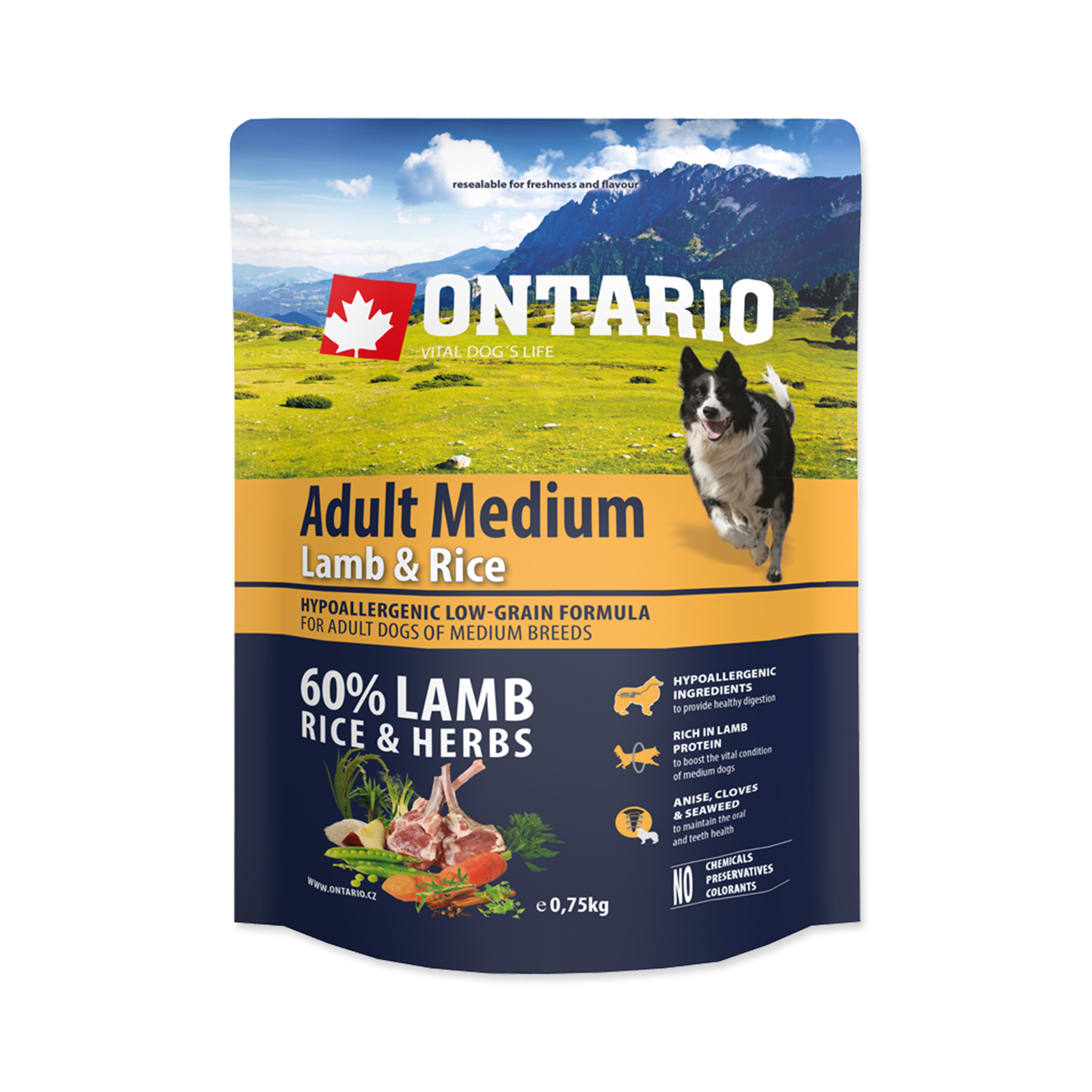 Ontario Adult Medium Lamb&Rice granule 0