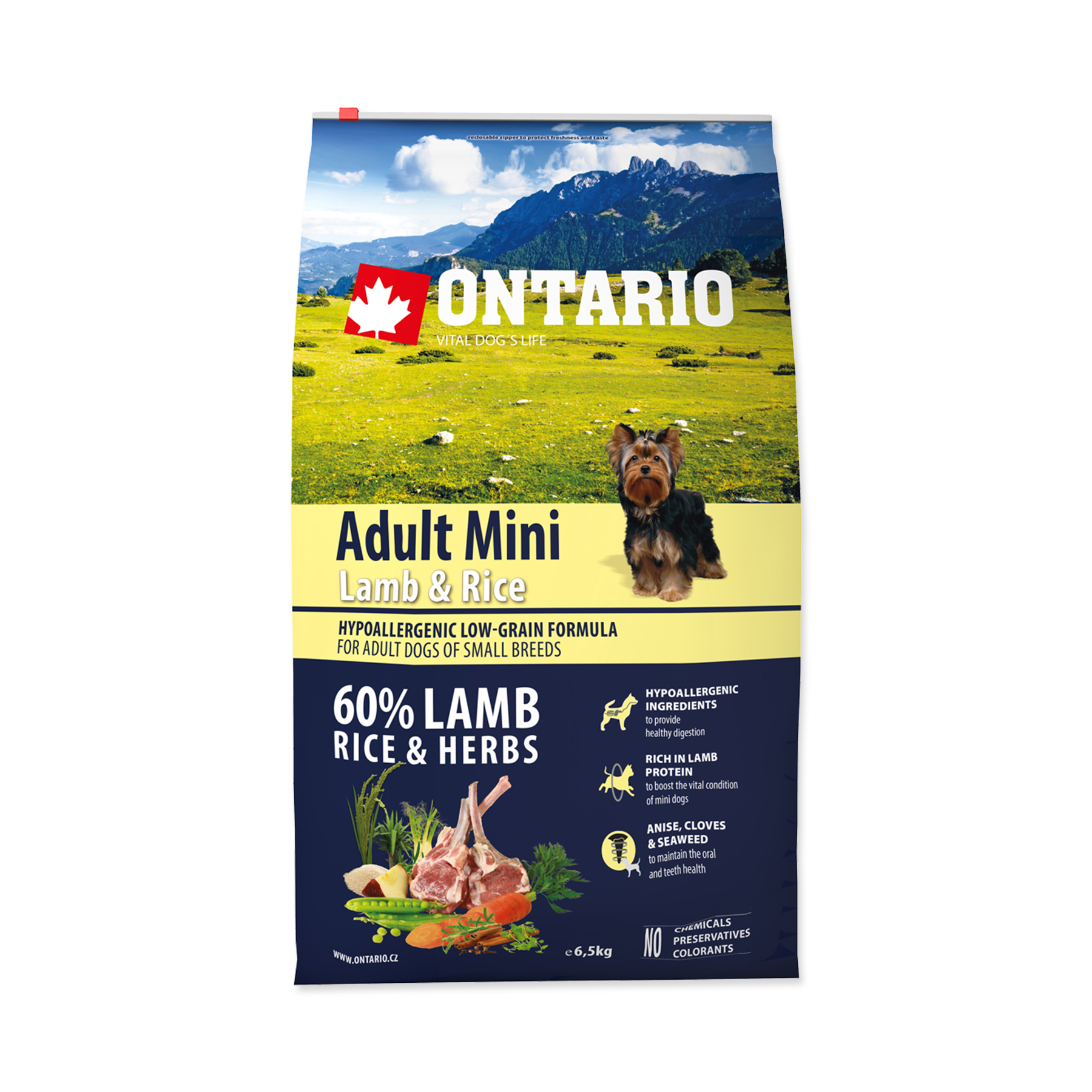 Ontario Adult Mini Lamb&Rice granule 6