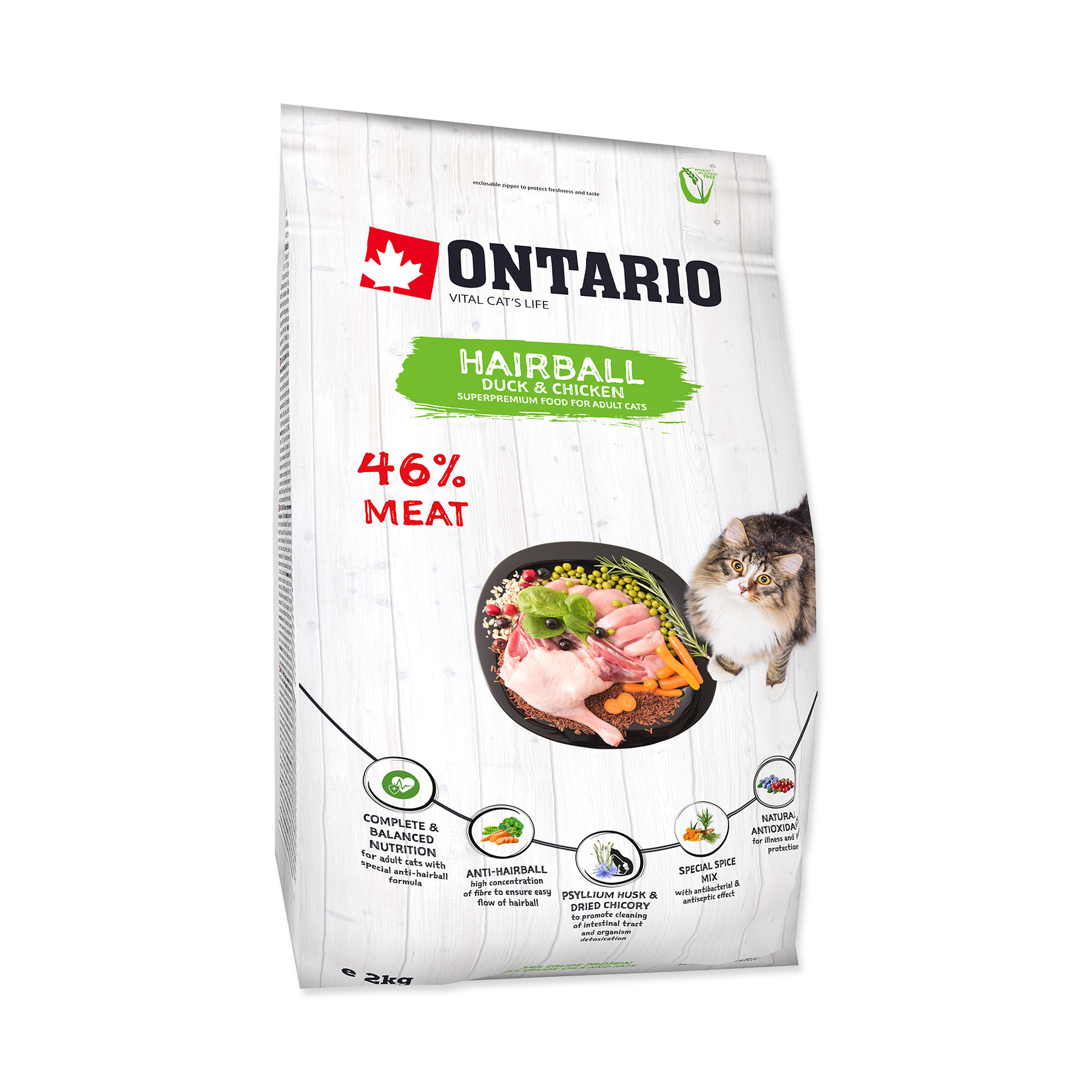 Ontario Cat Hairball granule 2 kg Ontario