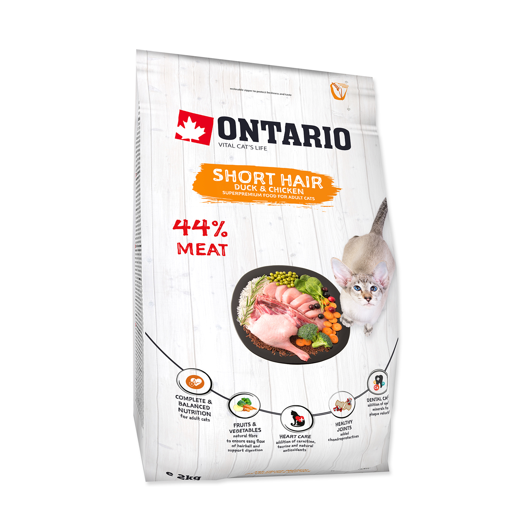 Ontario Cat Shorthair granule 2 kg Ontario