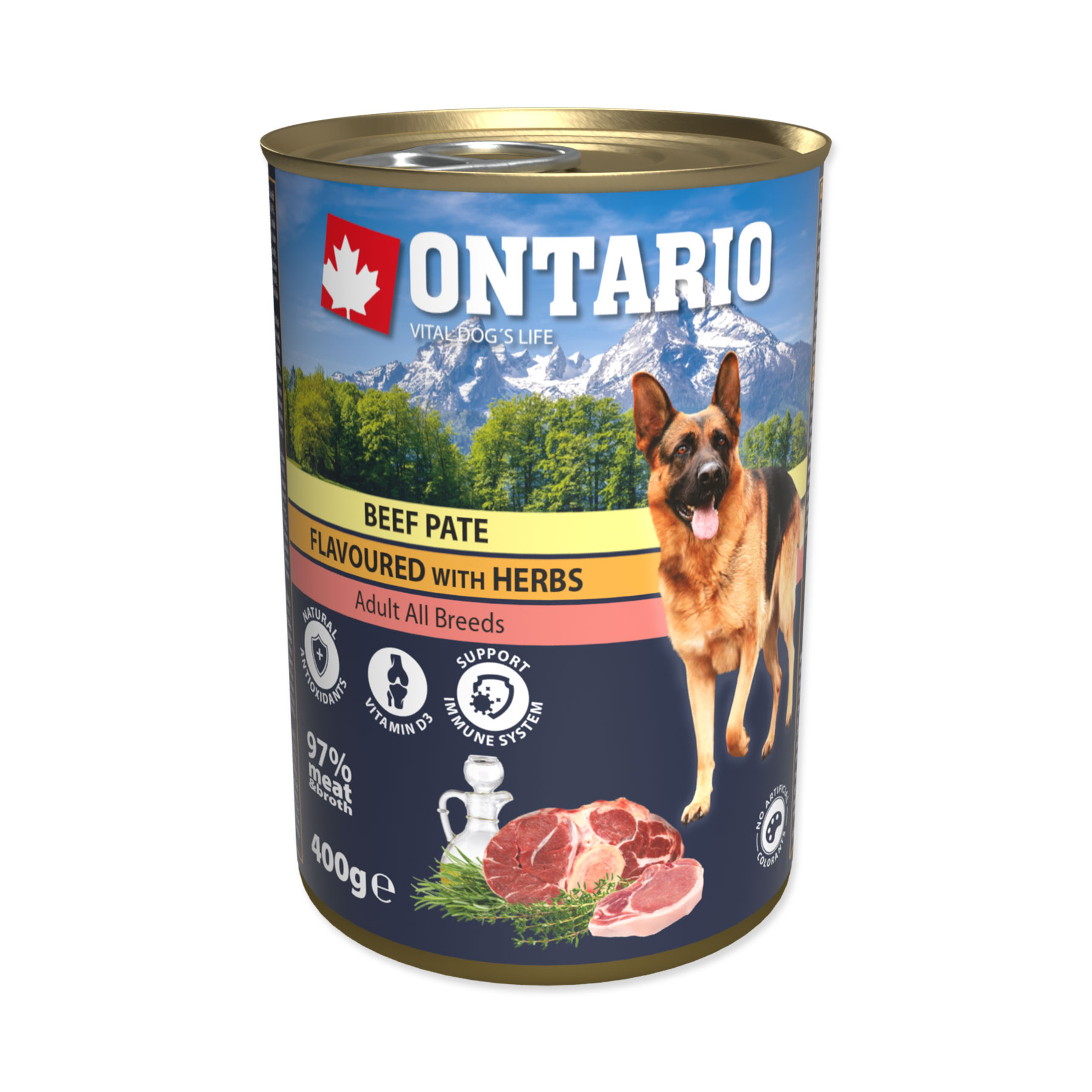 Ontario Hovězí paté s bylinkami konzerva 400 g Ontario