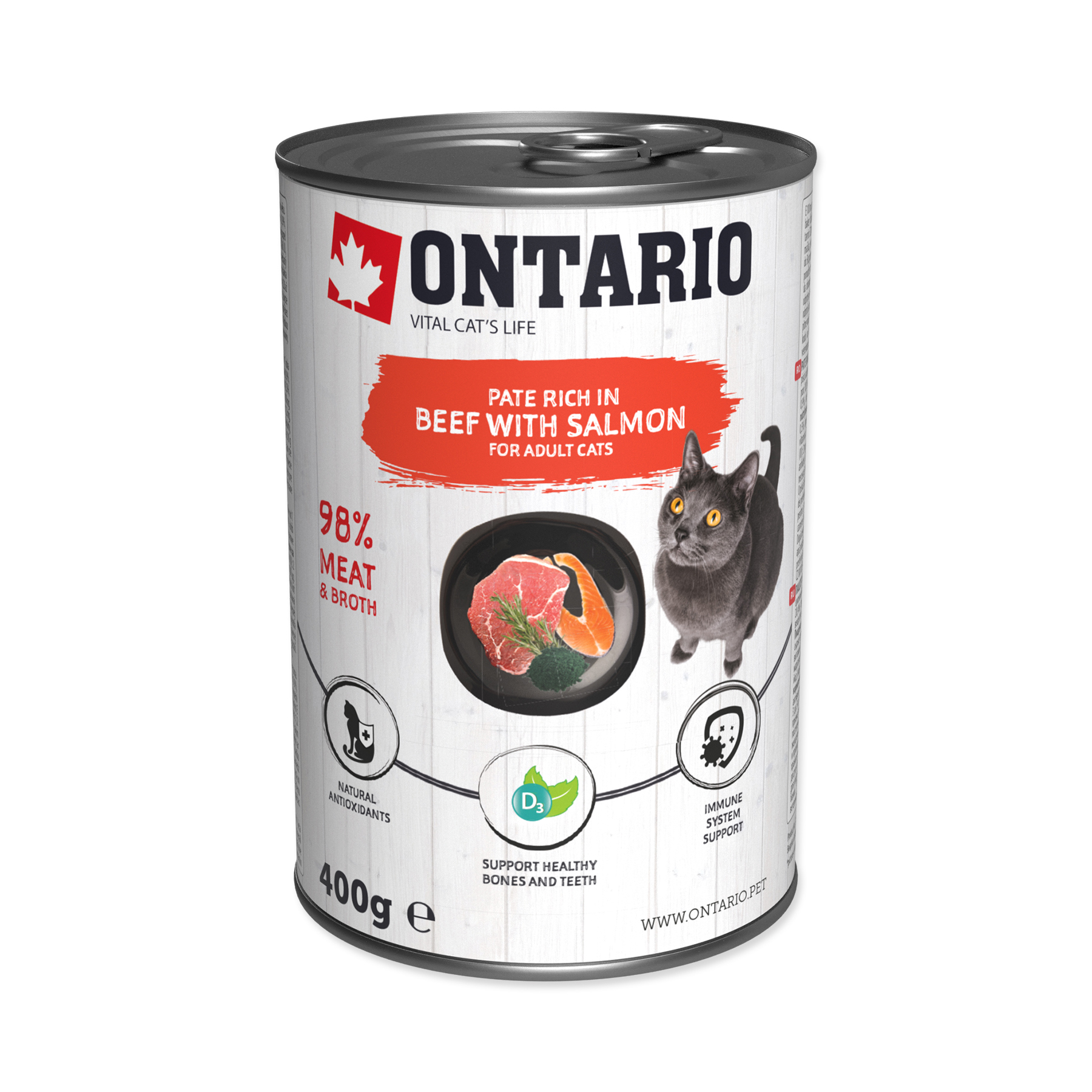 Ontario Hovězí paté s lososem konzerva 400 g Ontario