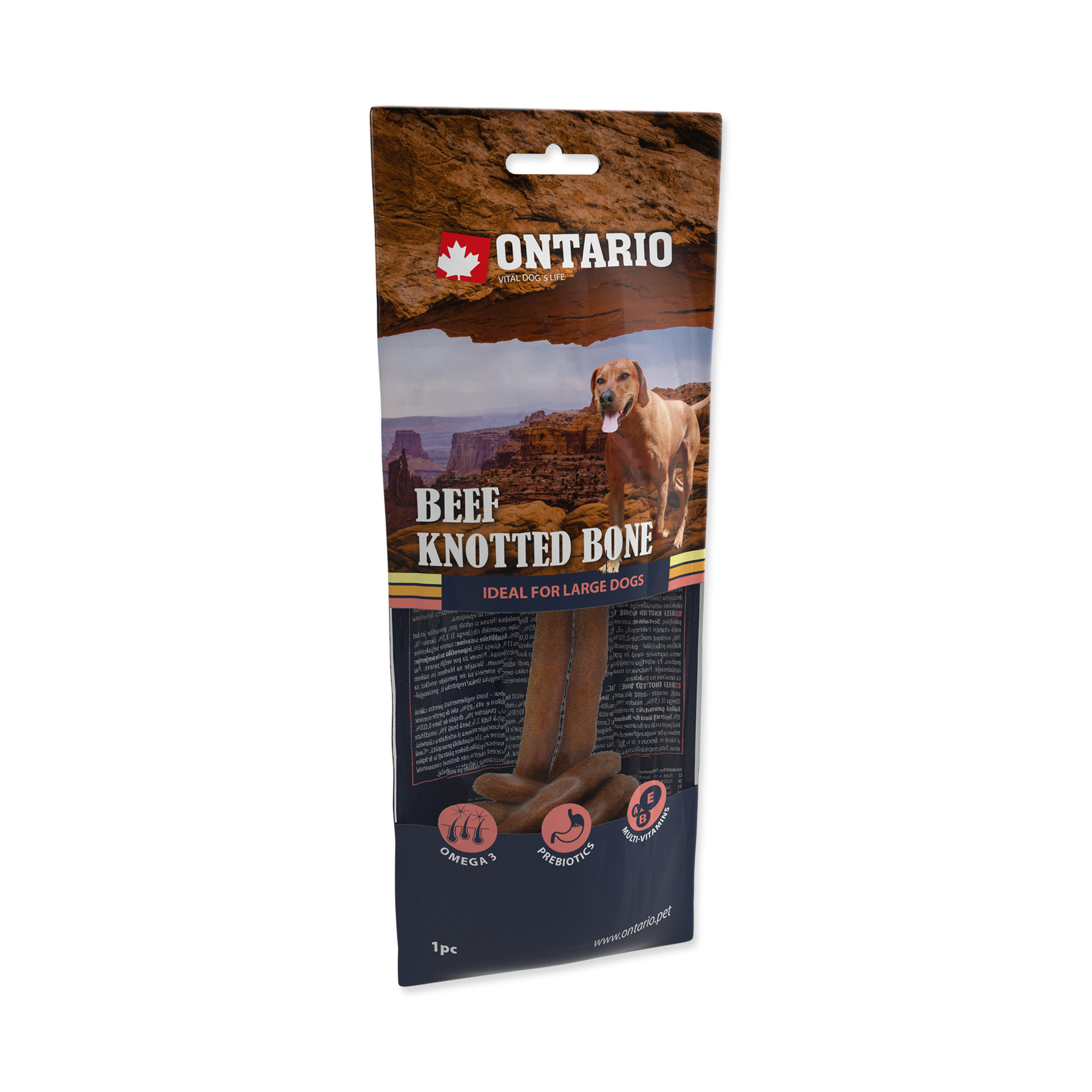 Ontario Hovězí pletená kost 1 ks Ontario