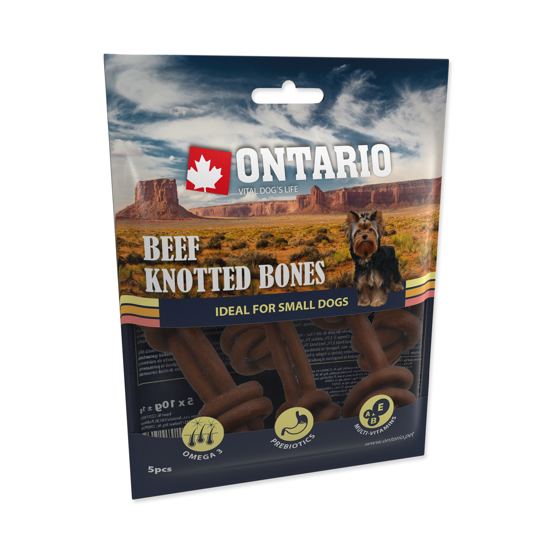 Ontario Hovězí pletené kosti 5 ks Ontario