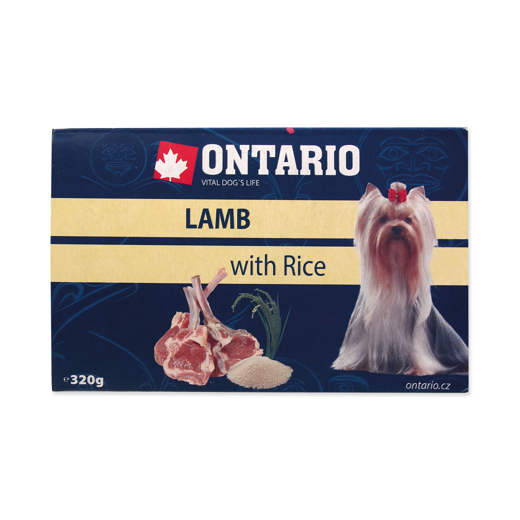 Ontario Jehněčí s rýží vanička 320 g Ontario