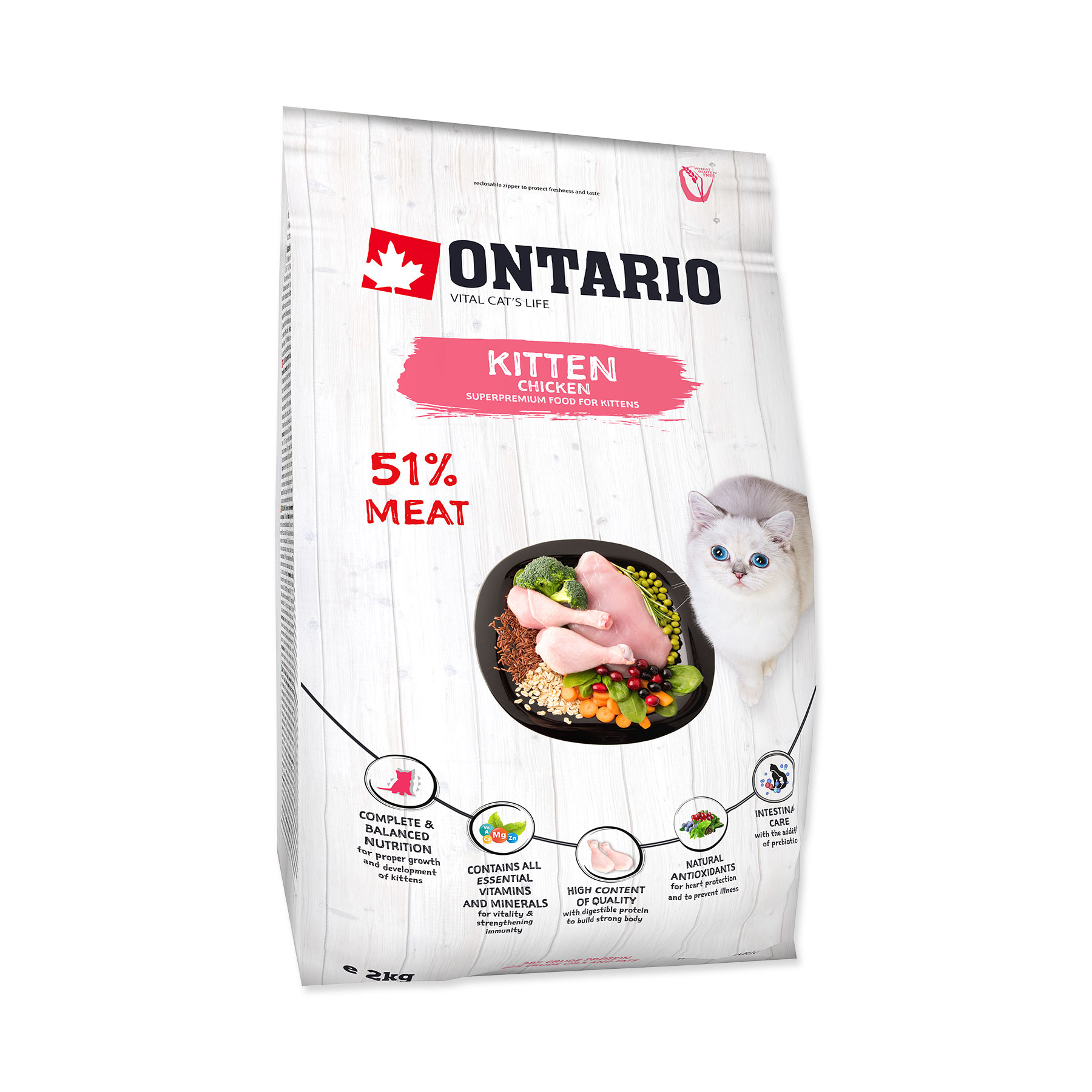Ontario Kitten Chicken granule 2 kg Ontario