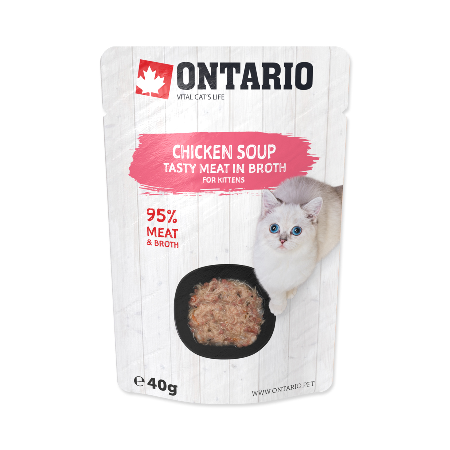 Ontario Kitten Kuřecí polévka kapsička 40 g Ontario