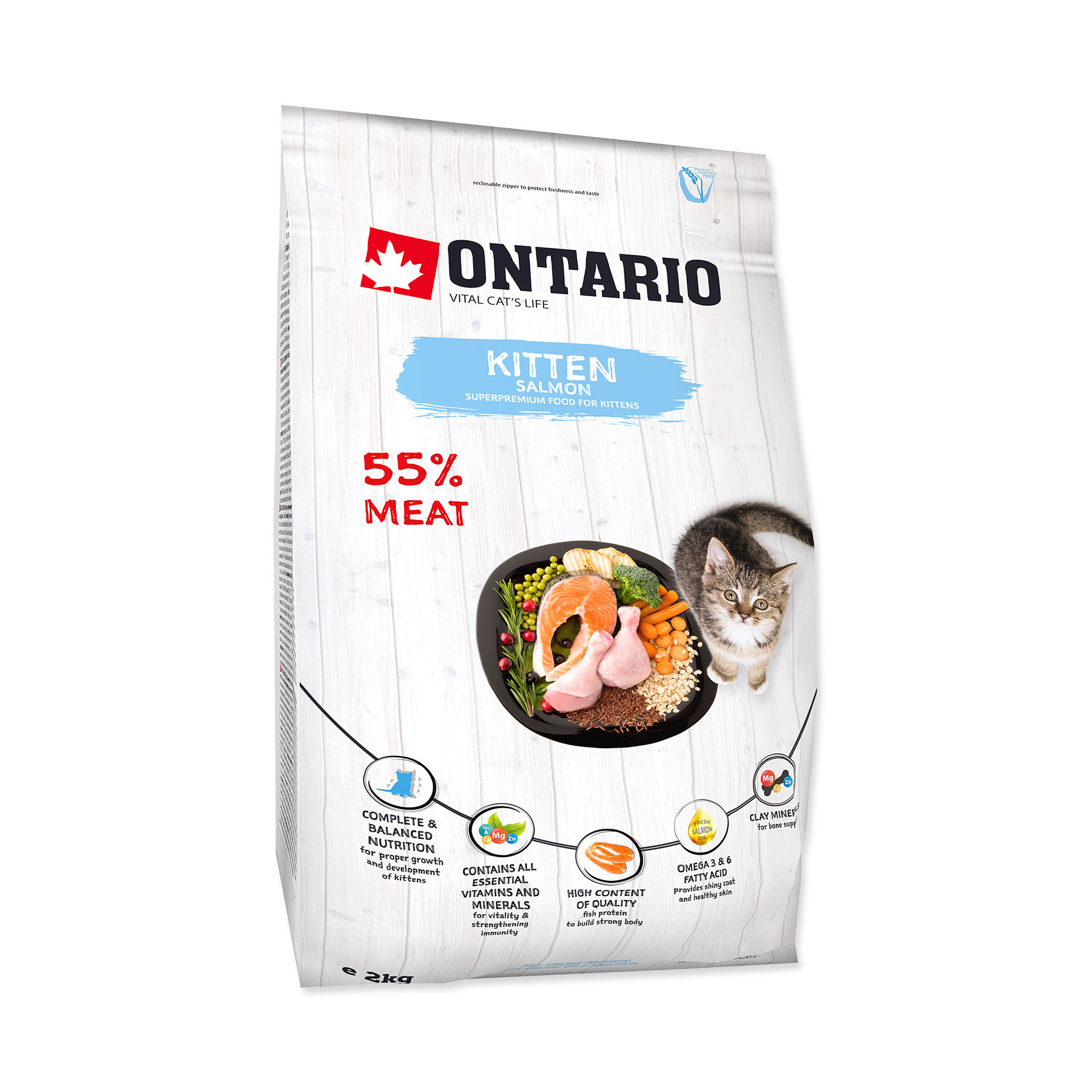 Ontario Kitten Salmon granule 2 kg Ontario