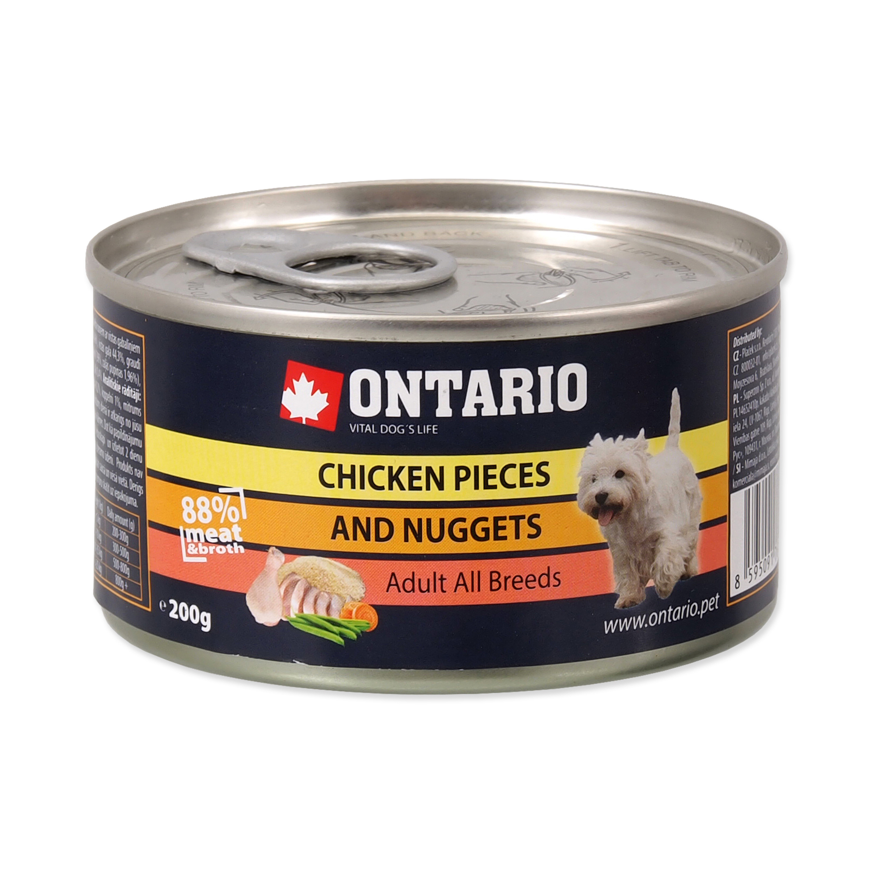 Ontario Kuřecí kousky a nugetky konzerva 200 g Ontario