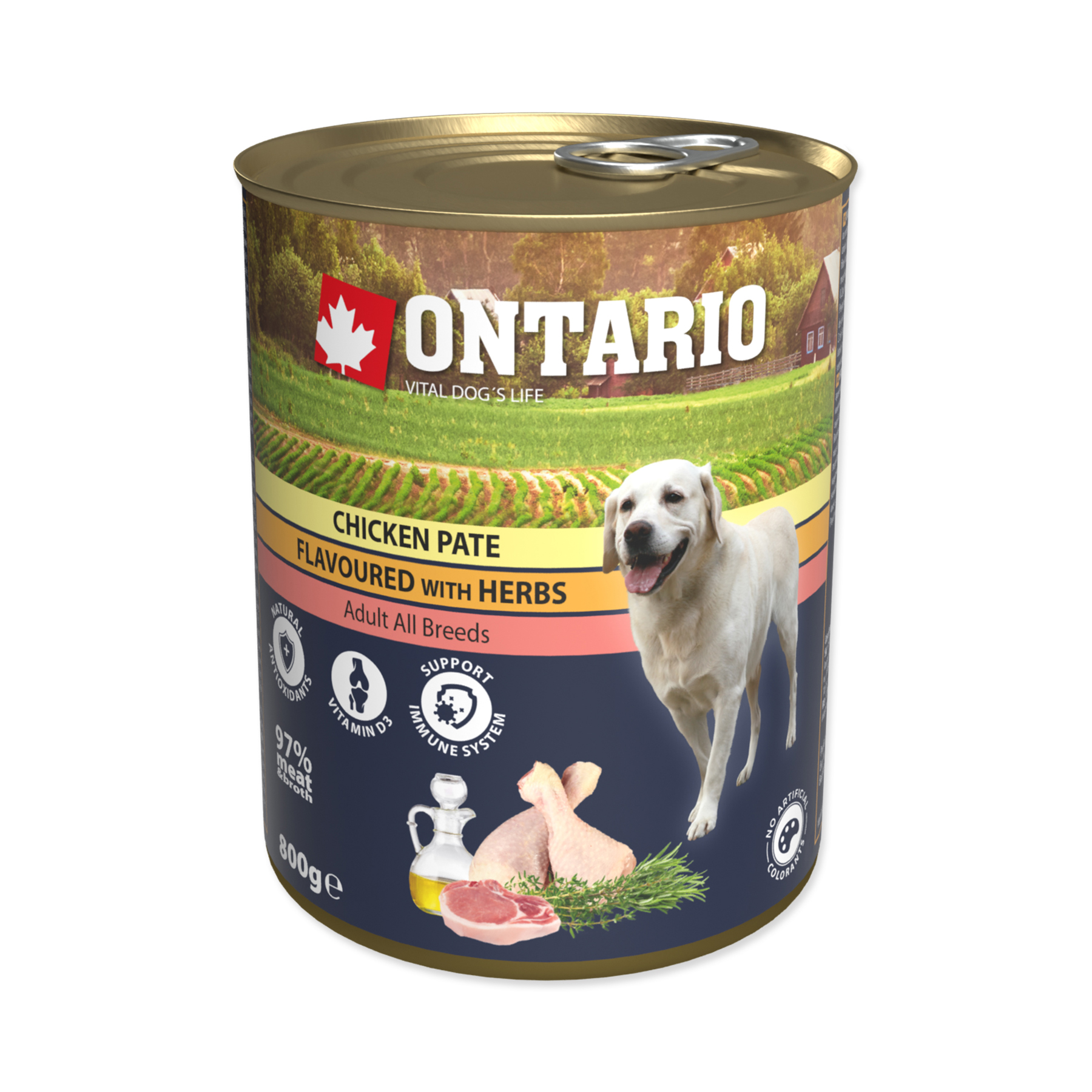 Ontario Kuřecí paté s bylinkami konzerva 800 g Ontario