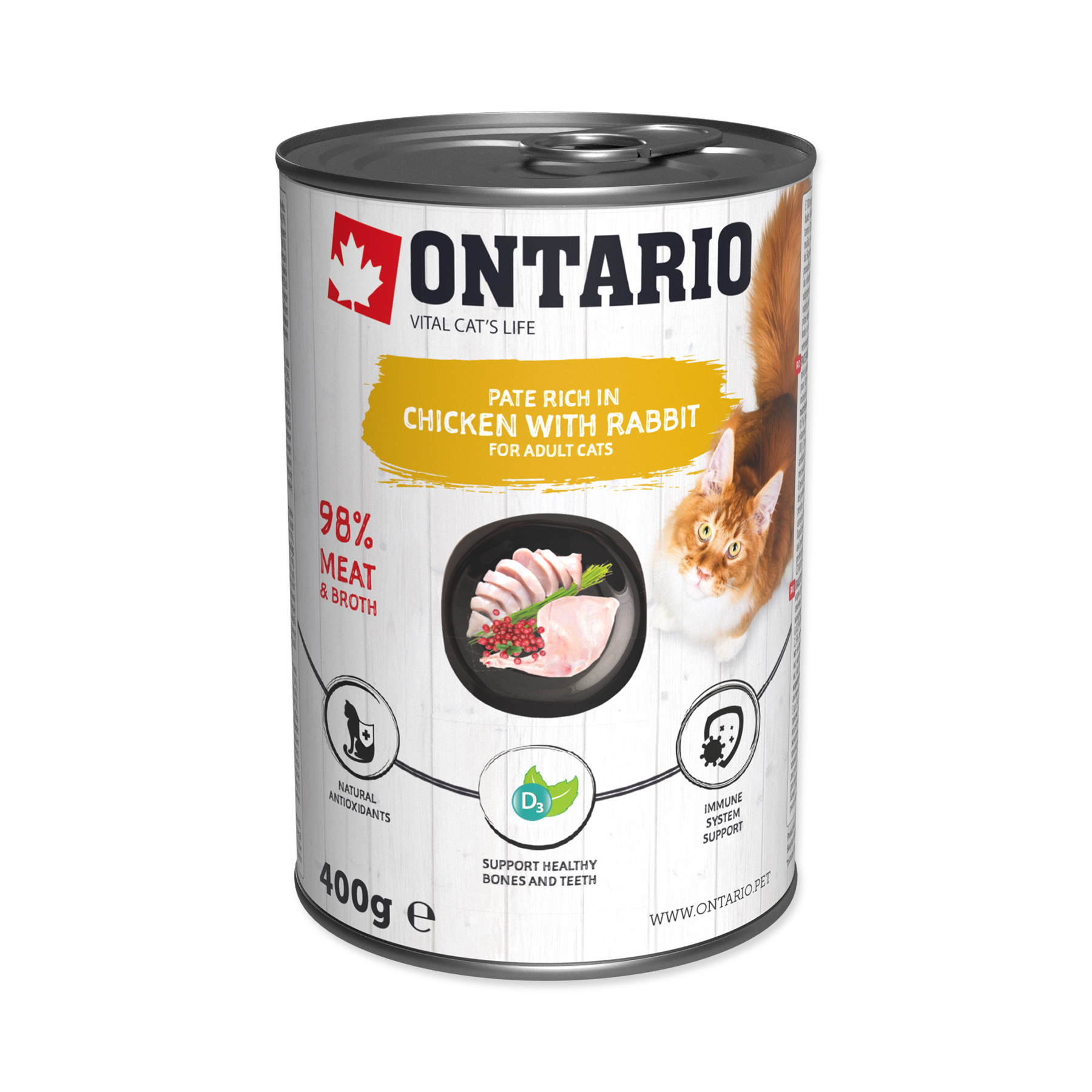 Ontario Kuřecí paté s králíkem konzerva 400 g Ontario