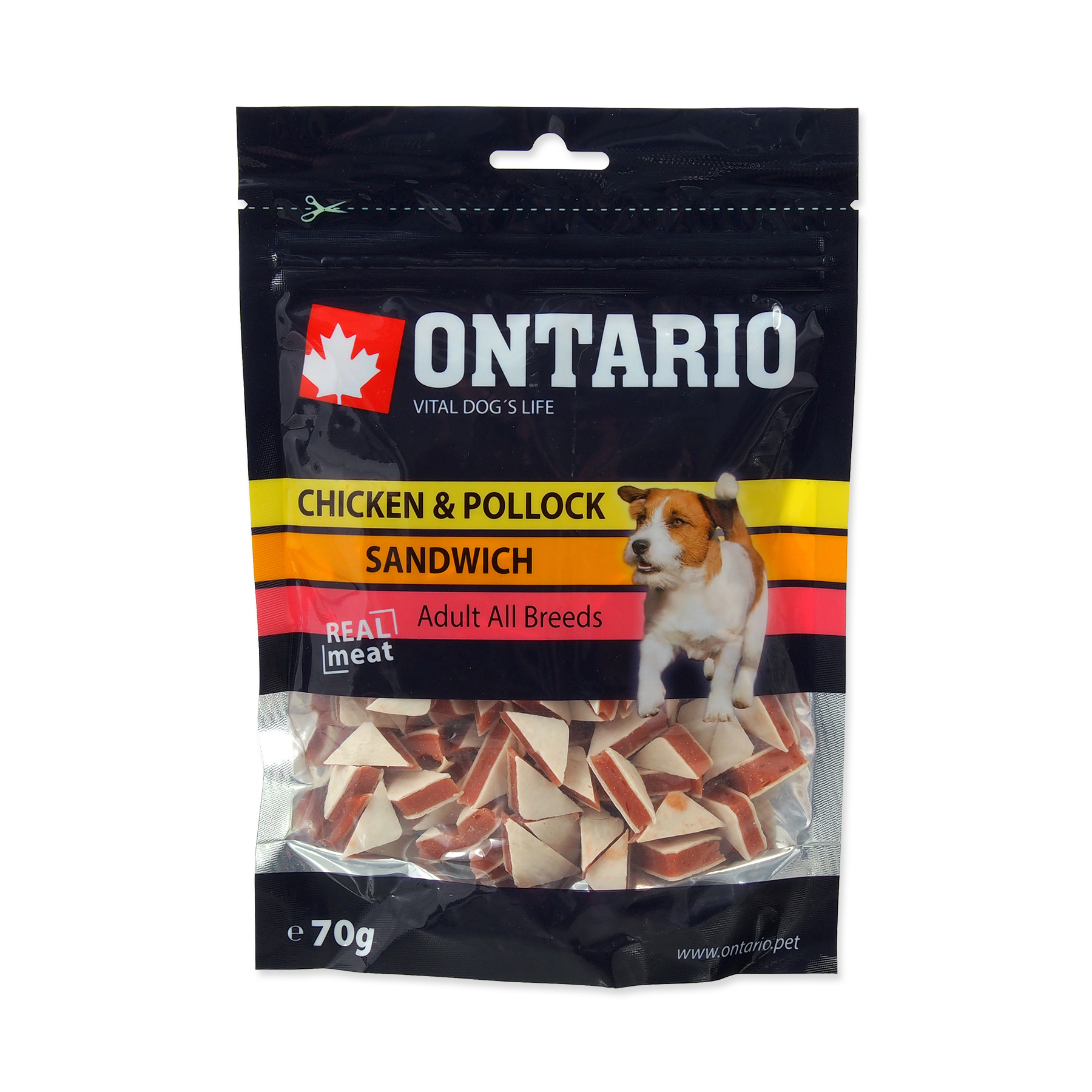Ontario Kuřecí sendvič s treskou 70 g Ontario