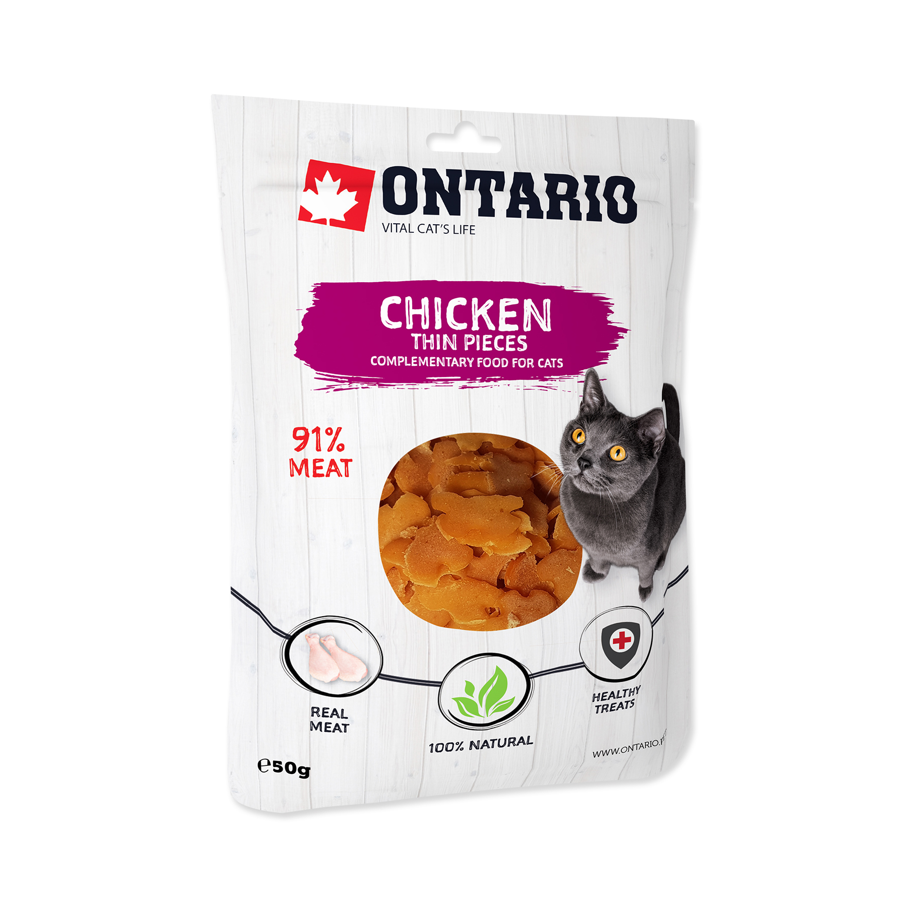 Ontario Kuřecí tenké kousky 50 g Ontario