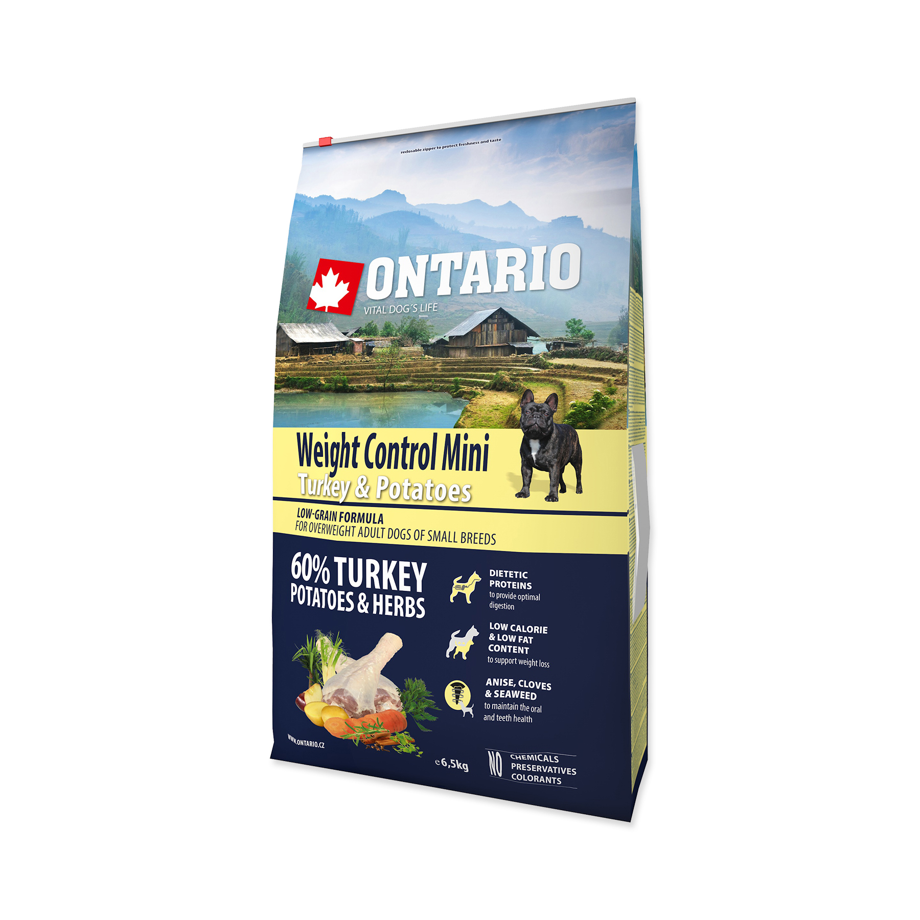 Ontario Mini Weight Control Turkey&Potatoes granule 6