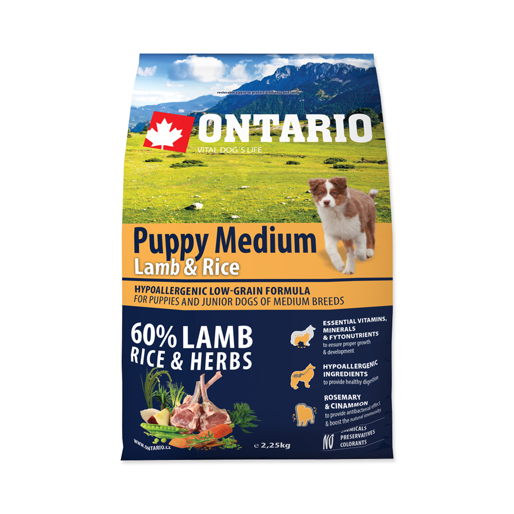 Ontario Puppy Medium Lamb&Rice granule 2