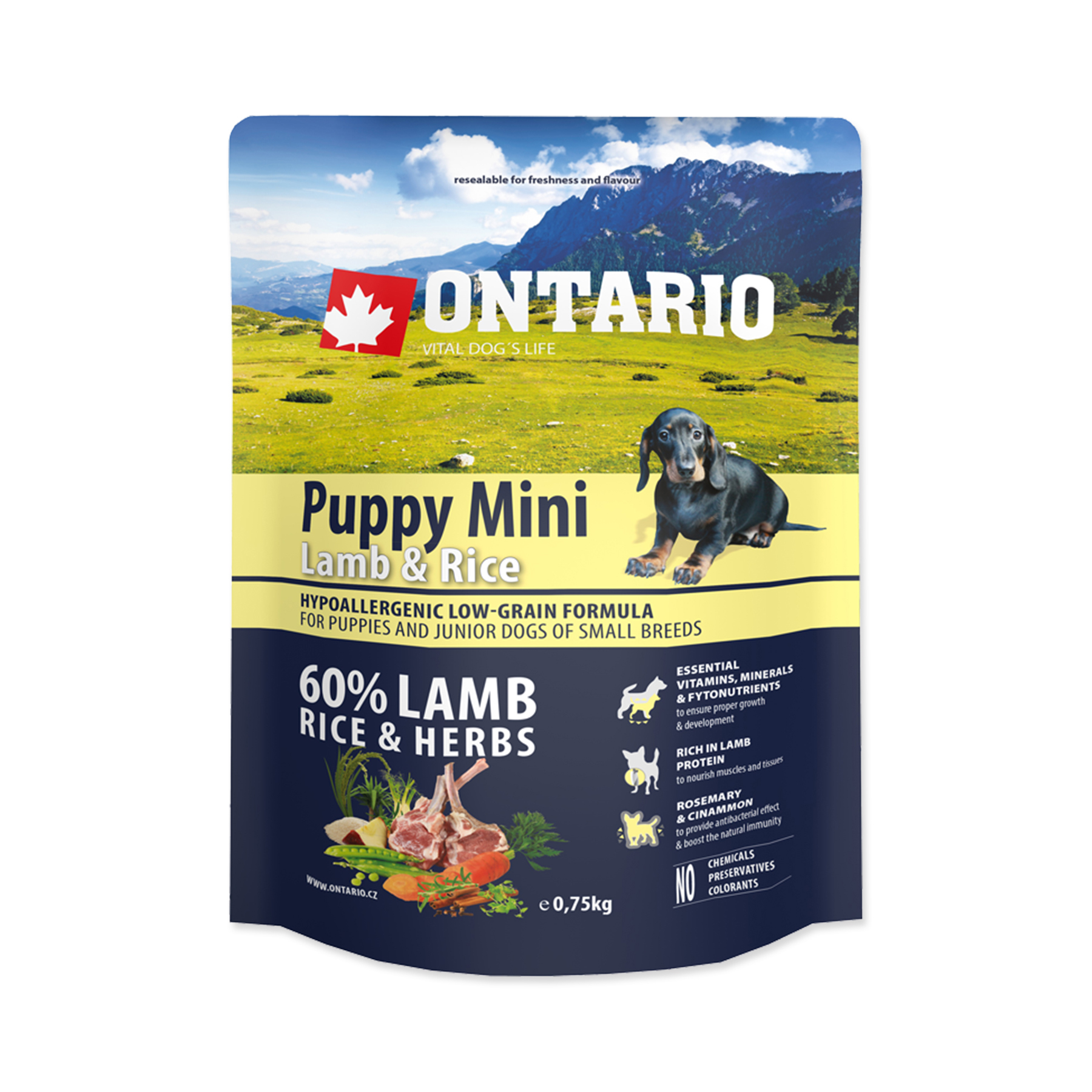 Ontario Puppy Mini Lamb&Rice granule 0