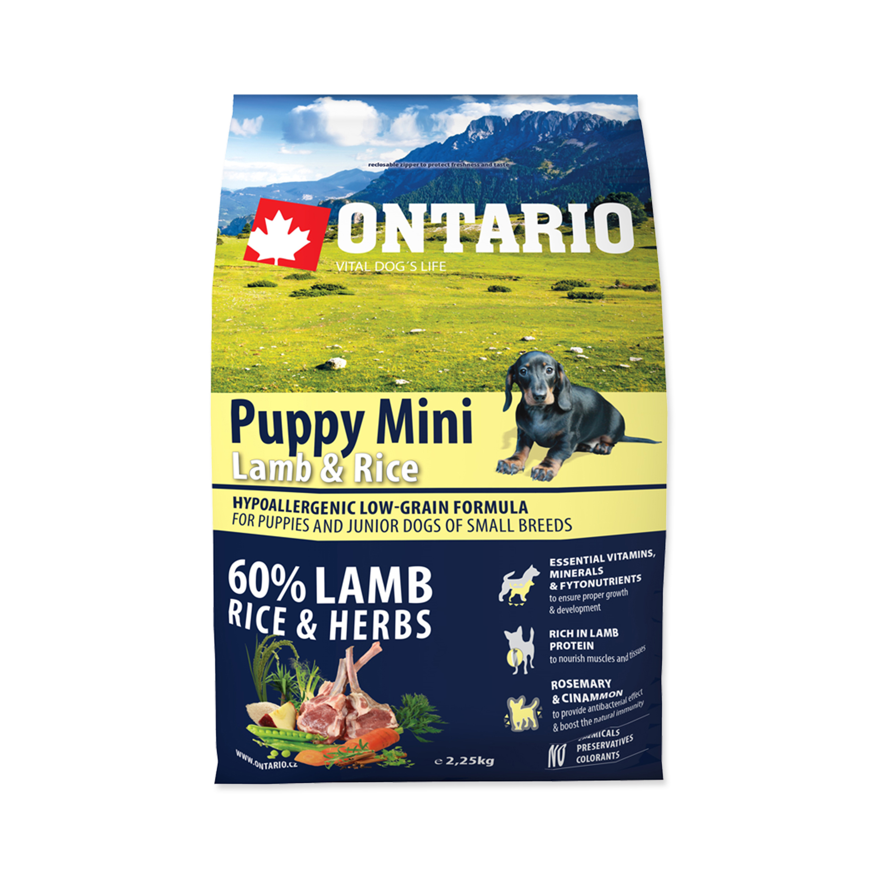 Ontario Puppy Mini Lamb&Rice granule 2