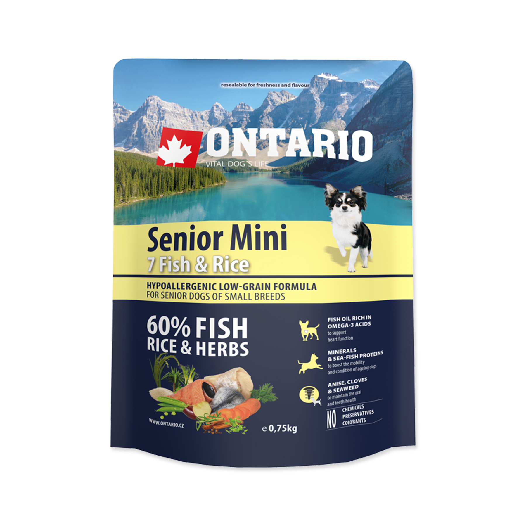 Ontario Senior Mini Fish&Rice granule 0