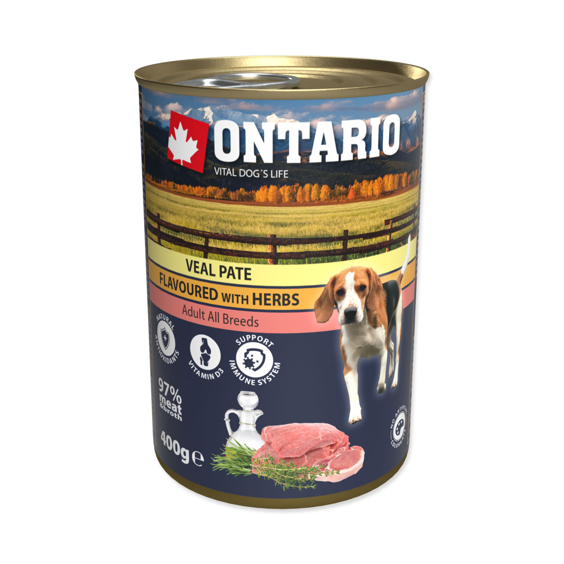 Ontario Telecí paté s bylinkami konzerva 400 g Ontario