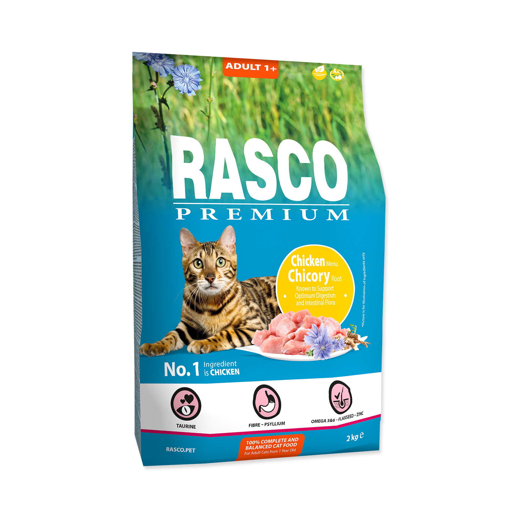 Rasco Premium Adult Kuřecí s kořenem čekanky granule 2 kg Rasco Premium