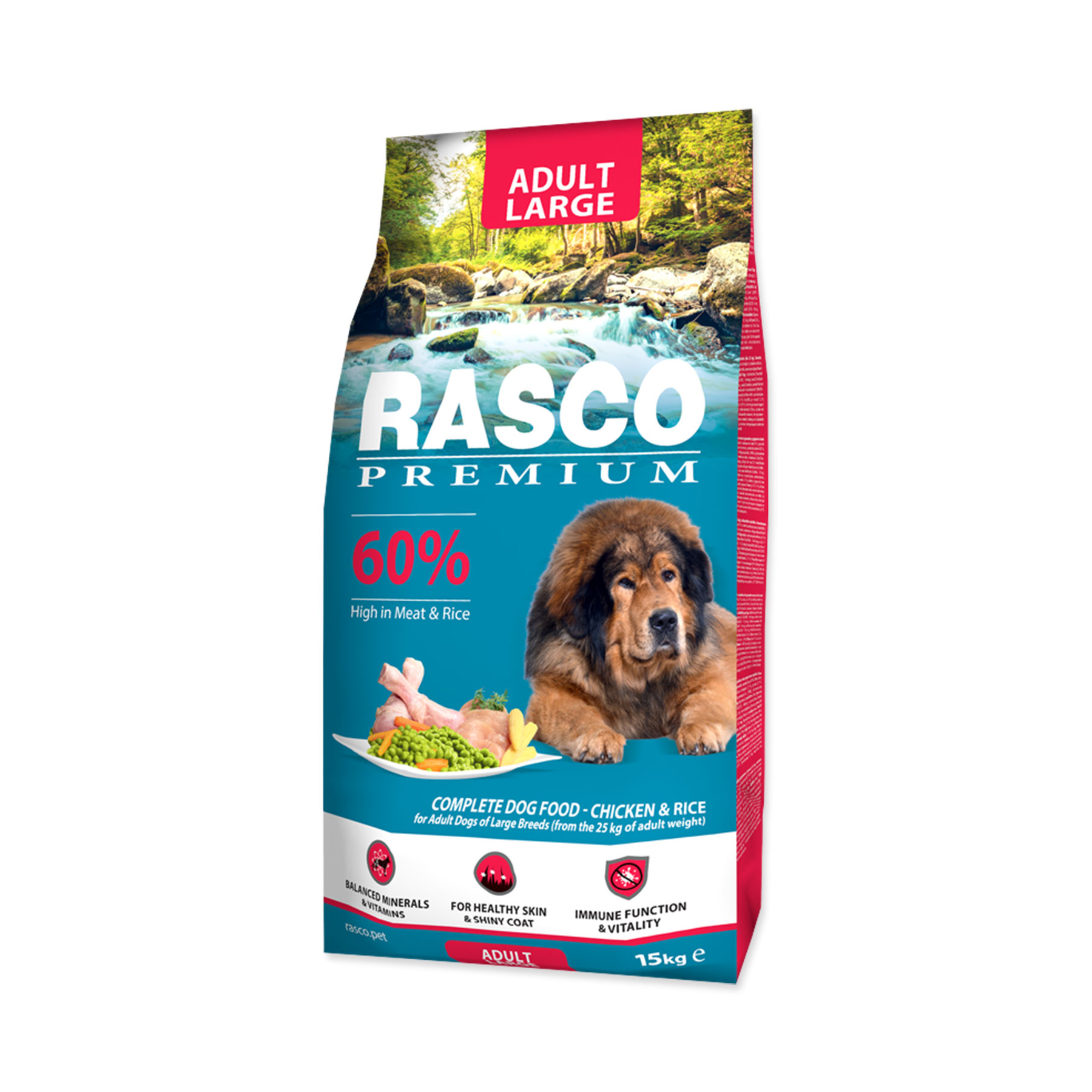 Rasco Premium Adult Large Kuře s rýží granule 15 kg Rasco Premium