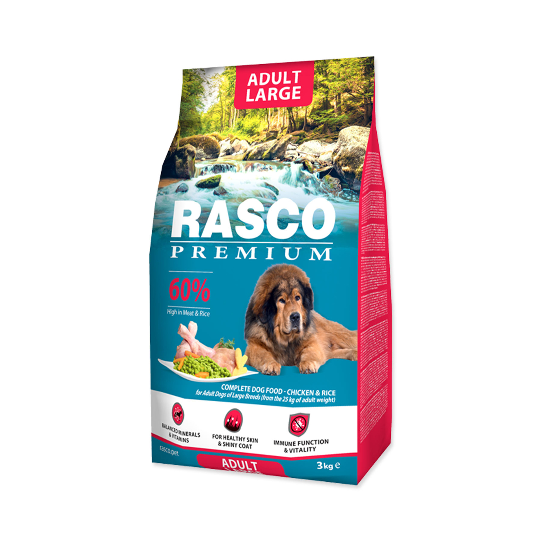 Rasco Premium Adult Large Kuře s rýží granule 3 kg Rasco Premium