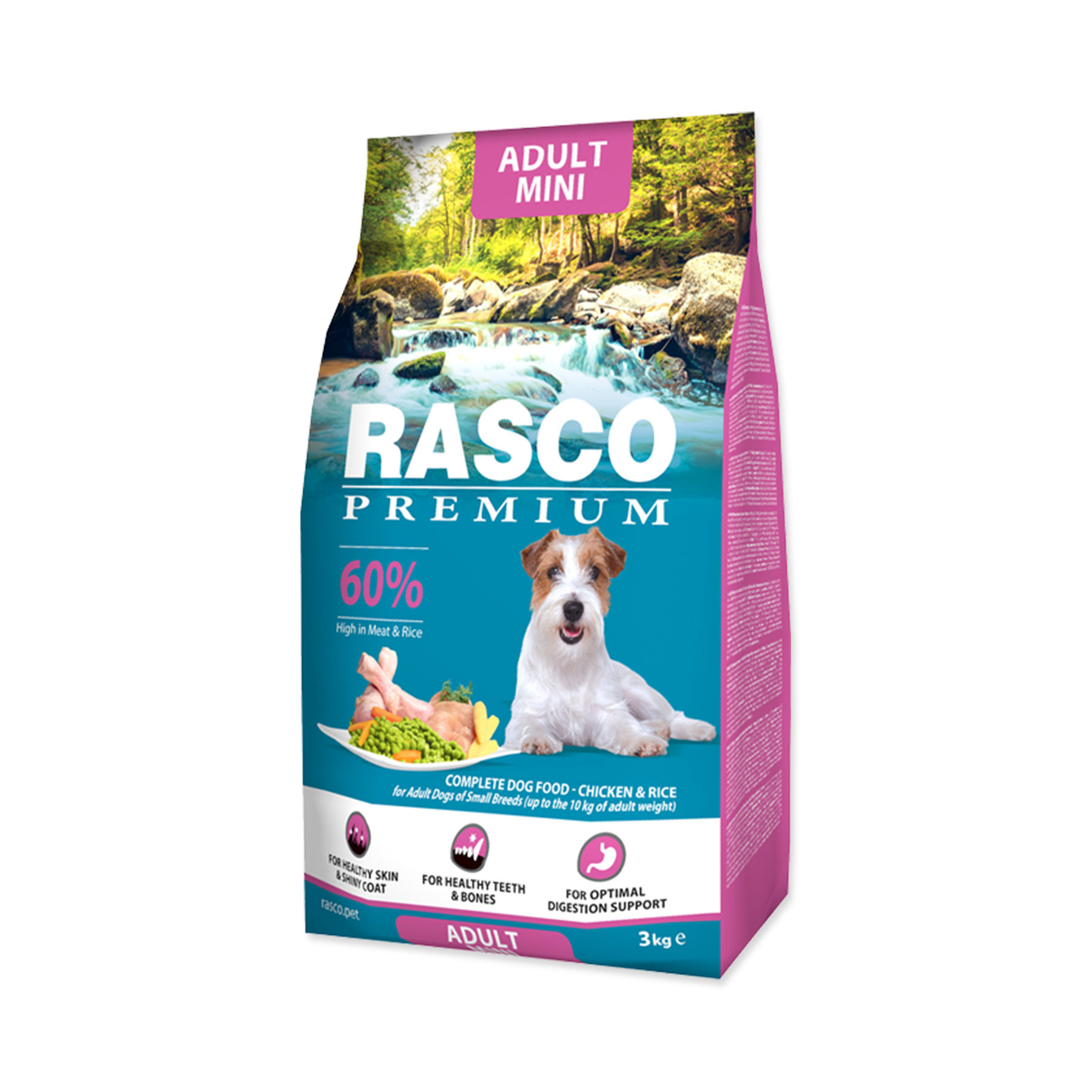 Rasco Premium Adult Mini Kuře s rýží granule 3 kg Rasco Premium