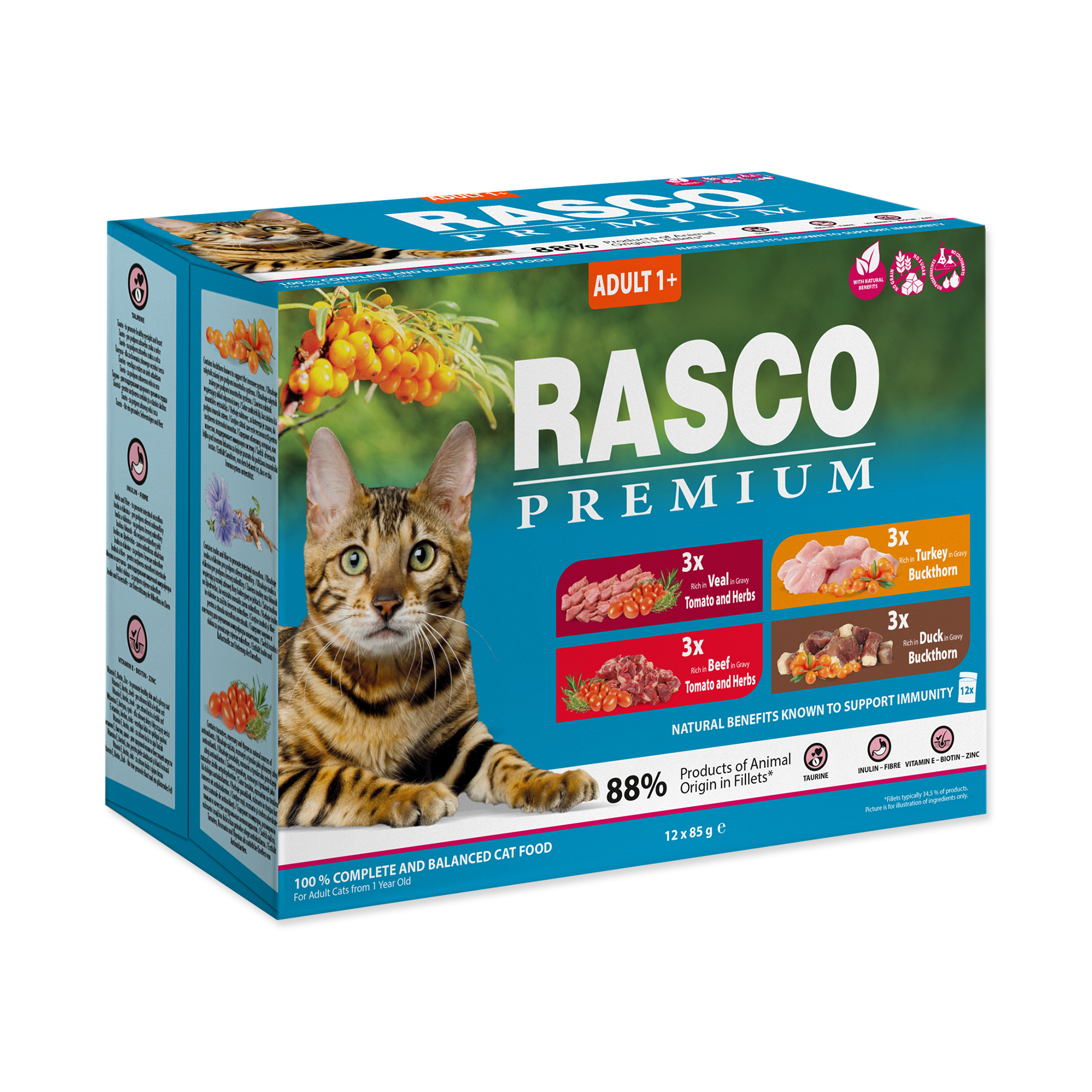 Rasco Premium Adult multipack kapsičky 12x85 g Rasco Premium