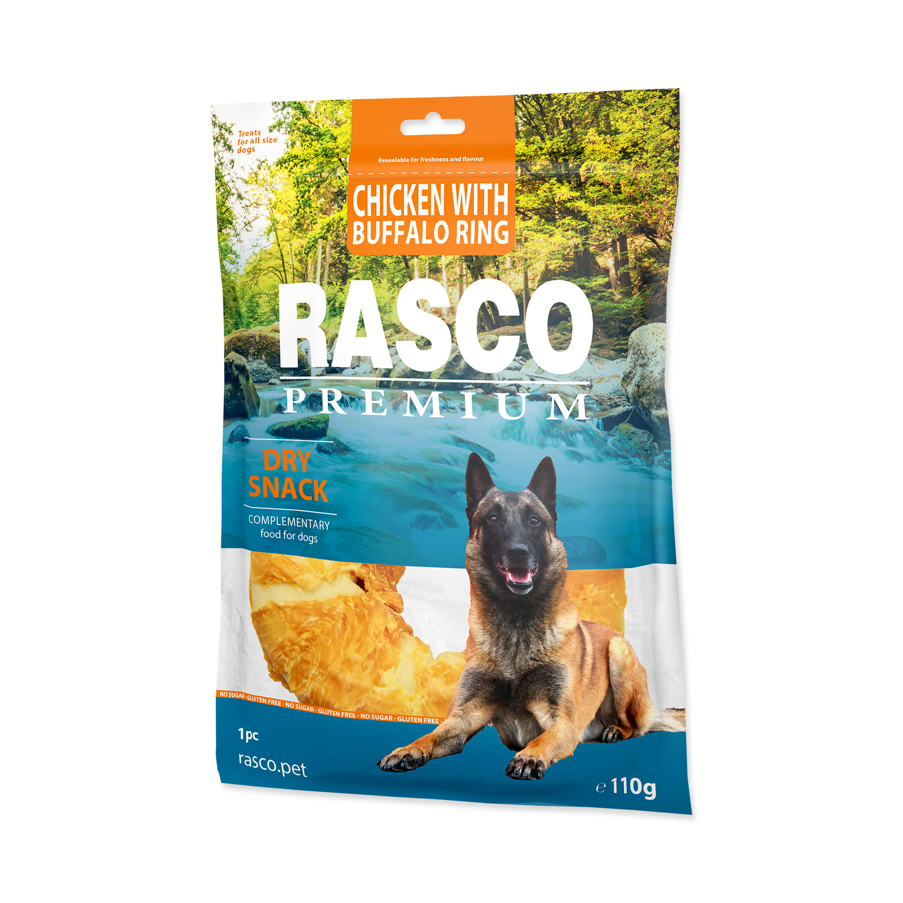 Rasco Premium Bůvolí kruh obalený kuřecím 110 g Rasco Premium
