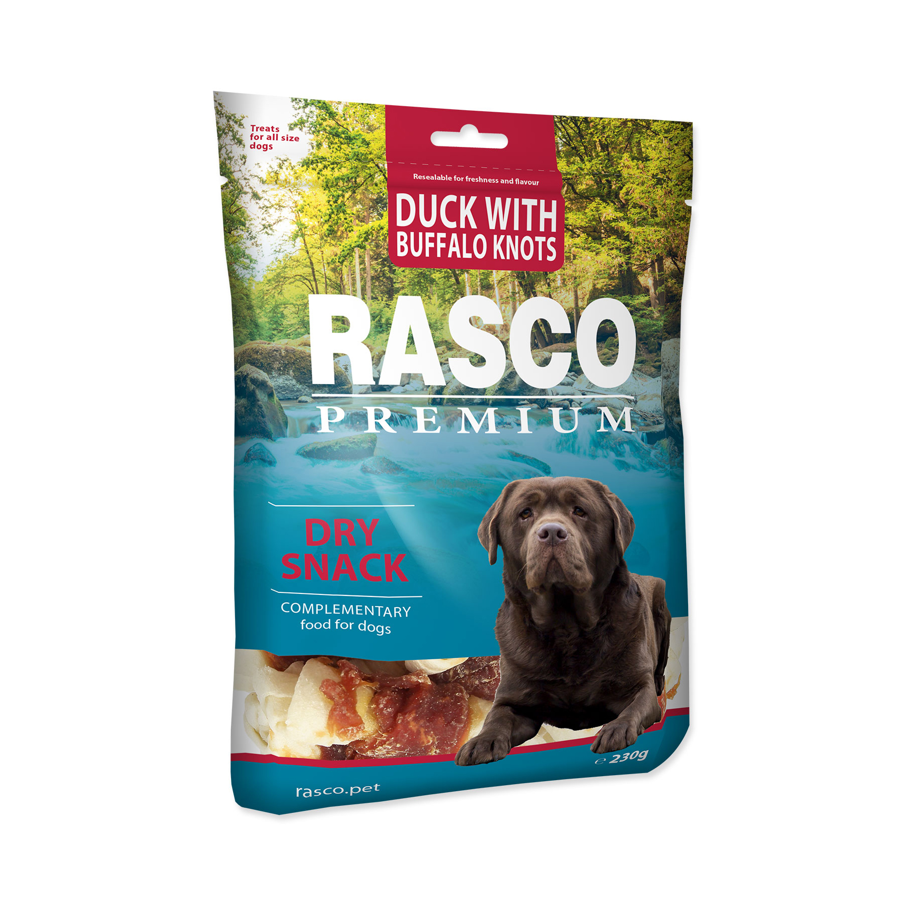 Rasco Premium Bůvolí uzle s kachním masem 230 g Rasco Premium