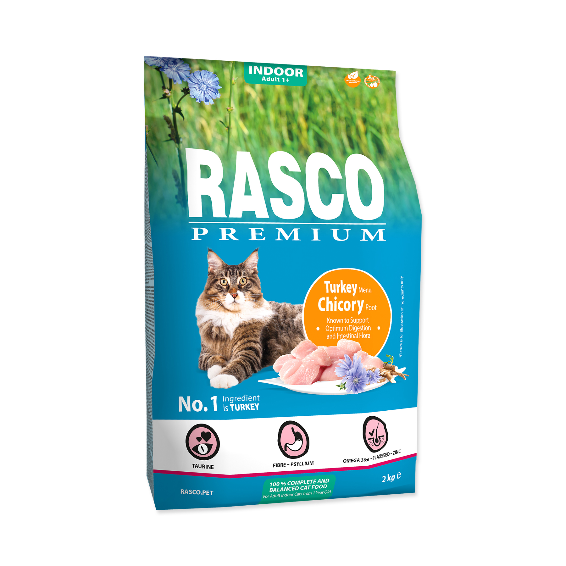 Rasco Premium Indoor Krůtí s kořenem čekanky granule 2 kg Rasco Premium