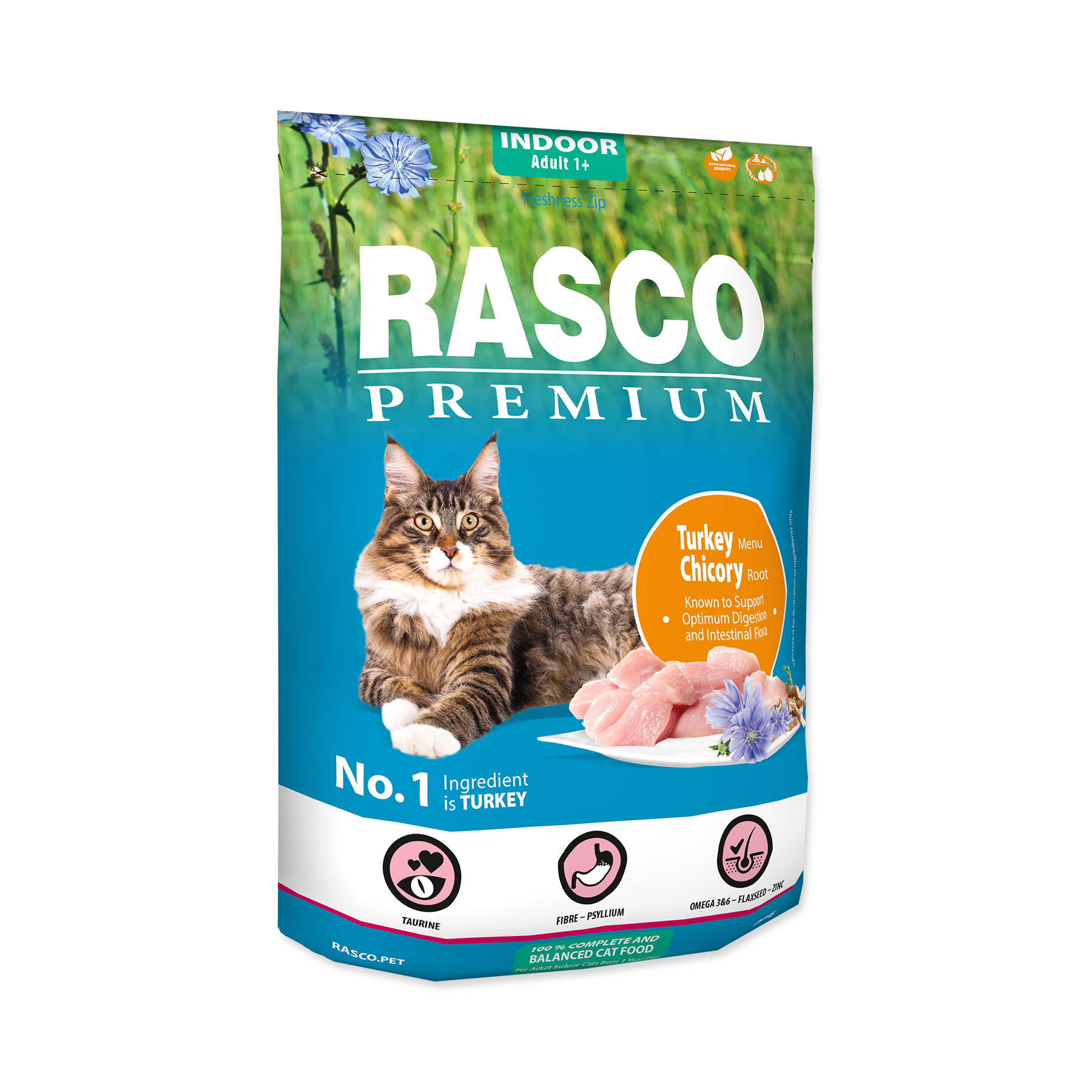 Rasco Premium Indoor Krůtí s kořenem čekanky granule 400 g Rasco Premium