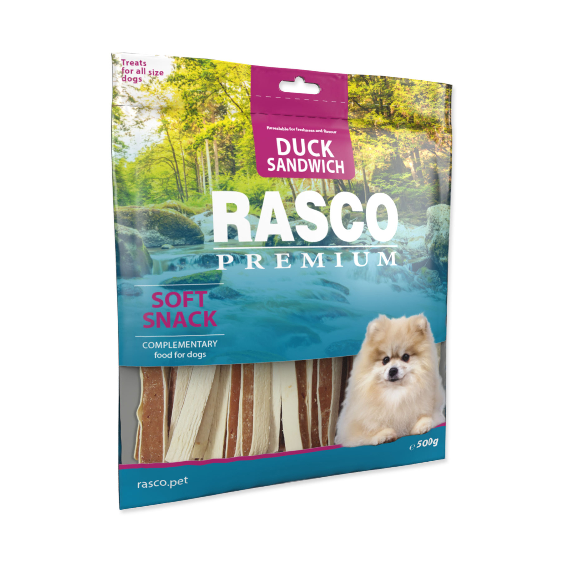 Rasco Premium Kachní sendvič s treskou 500 g Rasco Premium