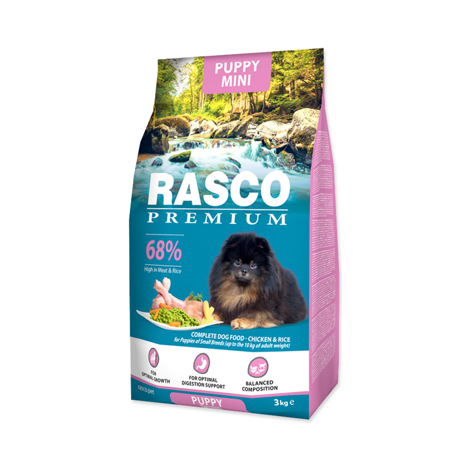 Rasco Premium Puppy Mini Kuře s rýží granule 3 kg Rasco Premium
