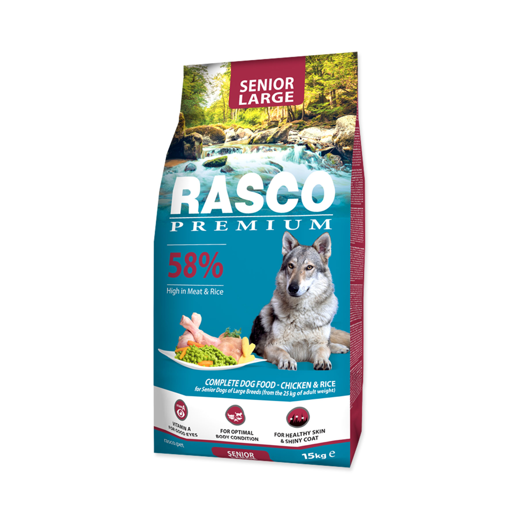 Rasco Premium Senior Large Kuře s rýží granule 15 kg Rasco Premium