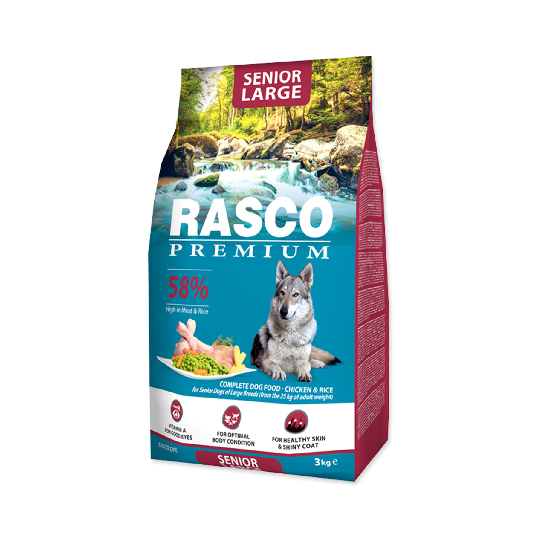 Rasco Premium Senior Large Kuře s rýží granule 3 kg Rasco Premium