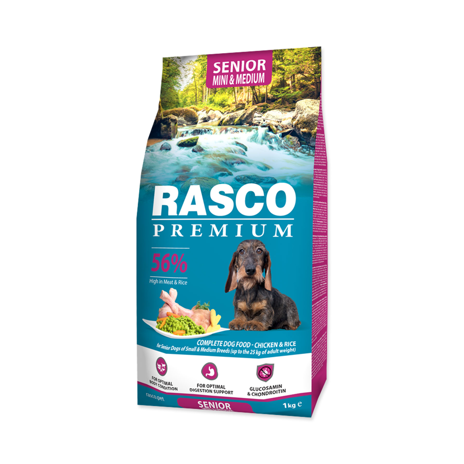 Rasco Premium Senior Mini&Medium Kuře s rýží granule 1 kg Rasco Premium