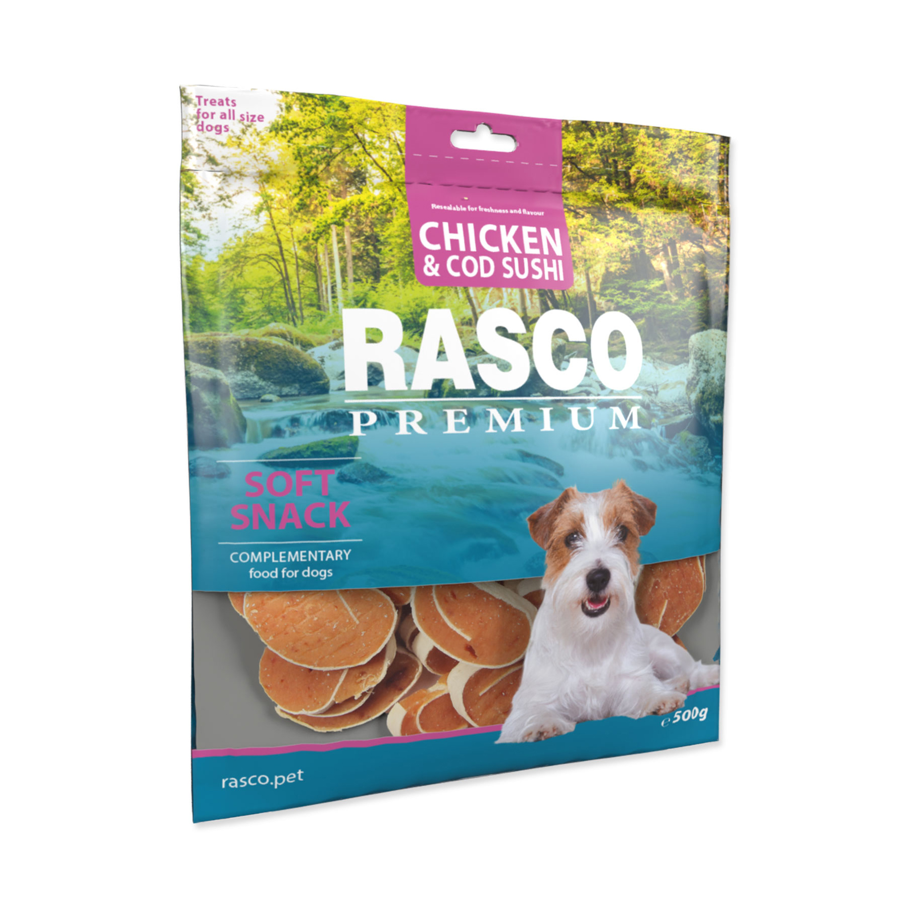 Rasco Premium Sushi z kuřete a tresky 500 g Rasco Premium