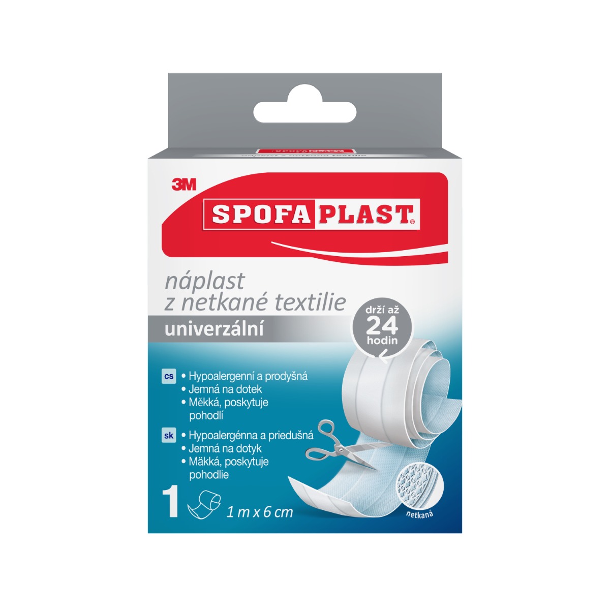 3M Spofaplast 854 Náplast z netkané textilie 1 m x 6 cm 1 ks 3M